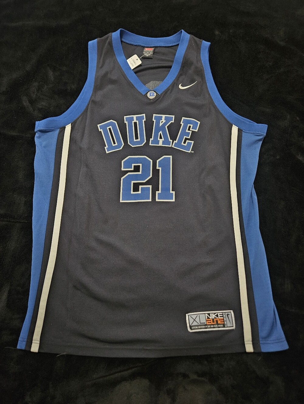 Mens XL Nike Elite Team Duke #21 Basketball Jersey